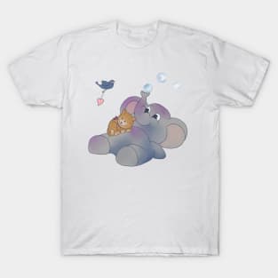 Katze und Elefant T-Shirt